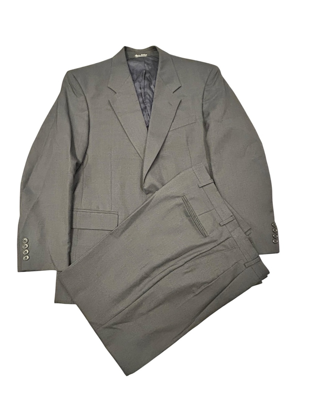 Kilburne and Finch Gray Plaid 2-Pc Suit Wool Blend 40R 34W Men’s Formal Office